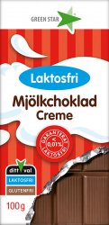Laktosfri mjölkchoklad med creme (45 %)