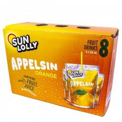 Sun Lolly Orange Drinks 8-Pack