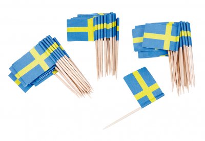 Cocktail flaggor Sverige 50p