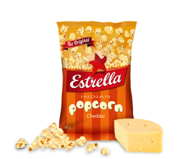 Estrella Indian Popcorn Cheddar 90g