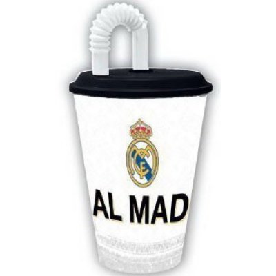 Real Madrid Mugg med sugrör 430ml