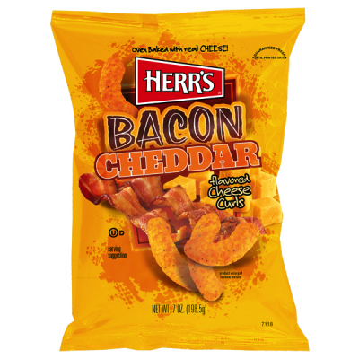 Herr's Bacon Cheddar Cheese Curls (198g)