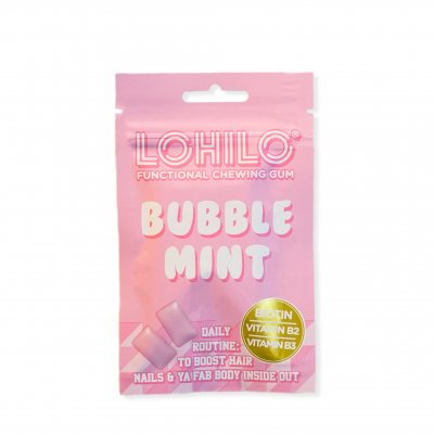 Bubble Mint - Functional Chewing Gum - Vitamins for hair nails and beauty