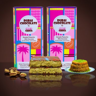Dubai Chocolate Pistachio Kunafa Bar